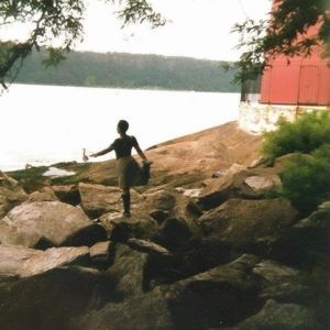 Alphabet Midi Skirt Black and Beige